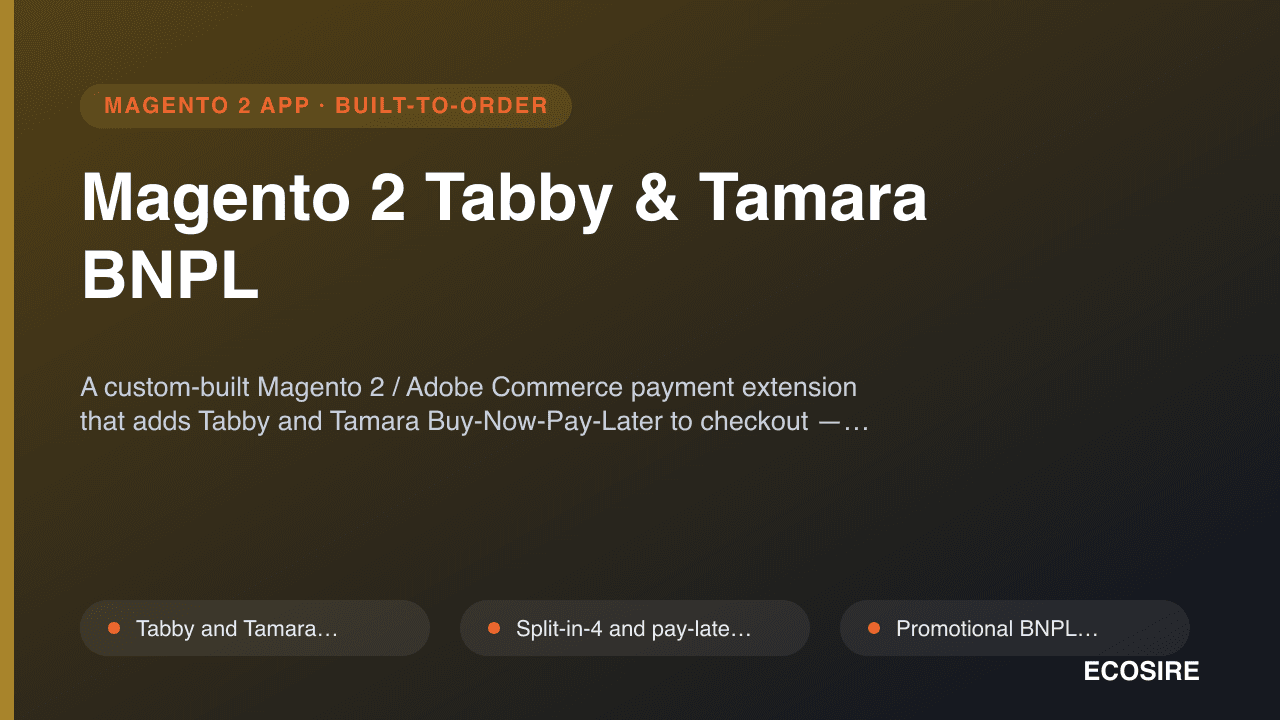 Magento 2 Tabby & Tamara BNPL