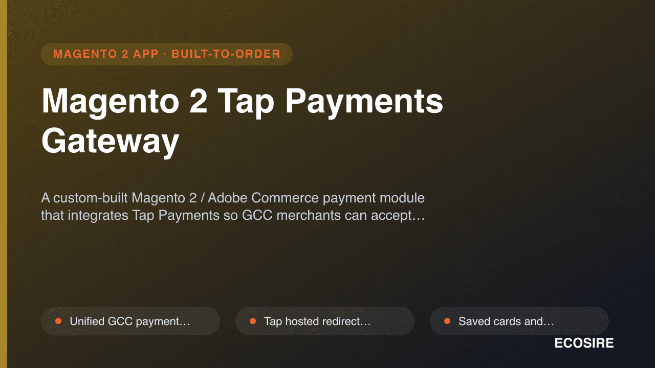Magento 2 Tap Payments Gateway
