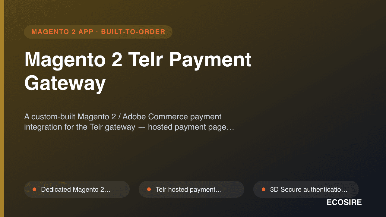 Magento 2 Telr Payment Gateway