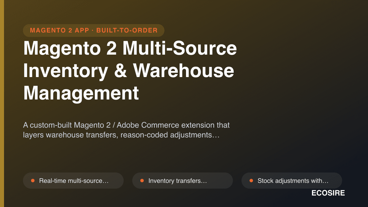 Magento 2 Multi-Source Inventory & Warehouse Management