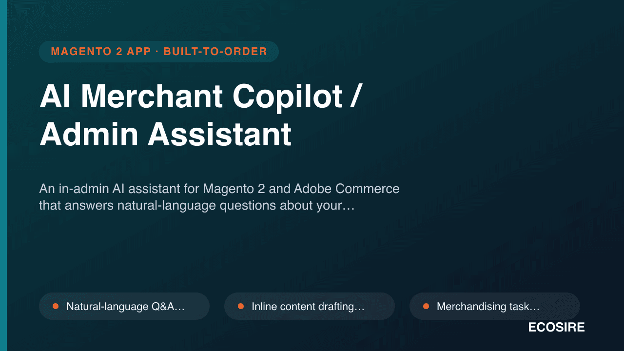 AI Merchant Copilot / Admin Assistant