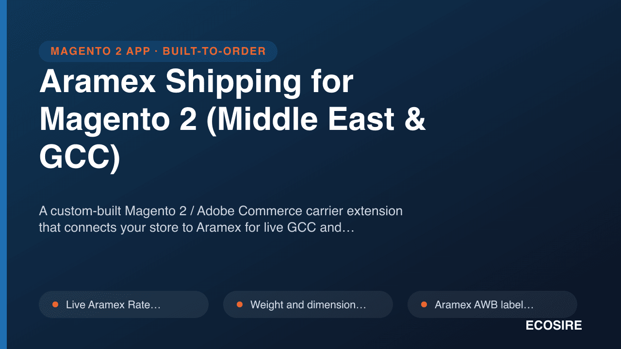 Aramex Shipping for Magento 2 (Middle East & GCC)