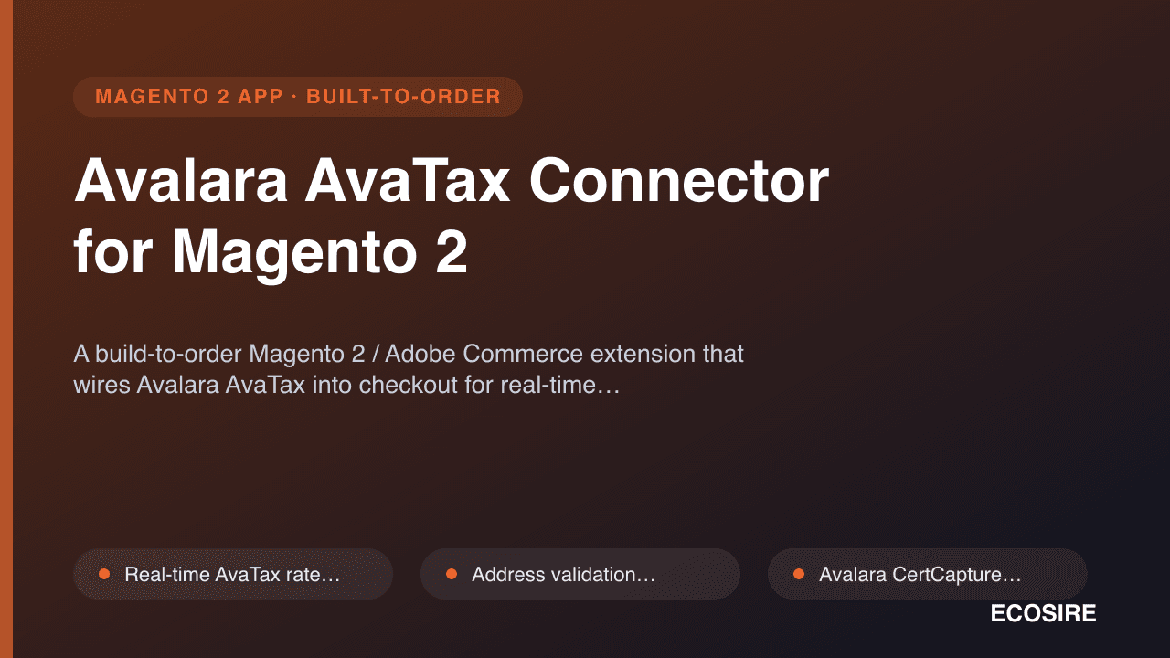 Avalara AvaTax Connector for Magento 2