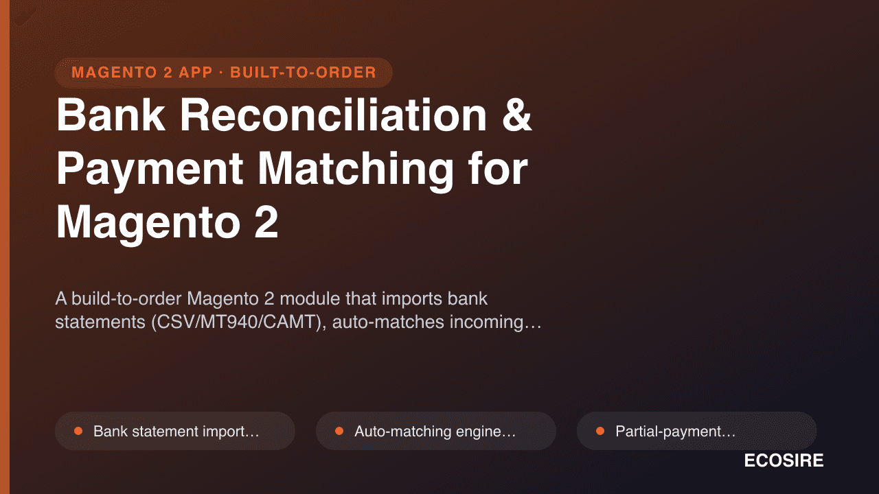 Bank Reconciliation & Payment Matching for Magento 2
