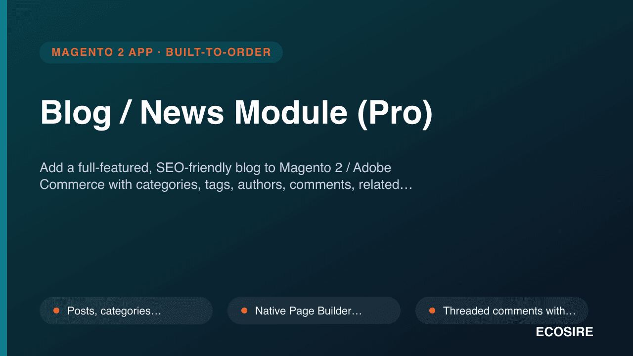 Blog / News Module (Pro)