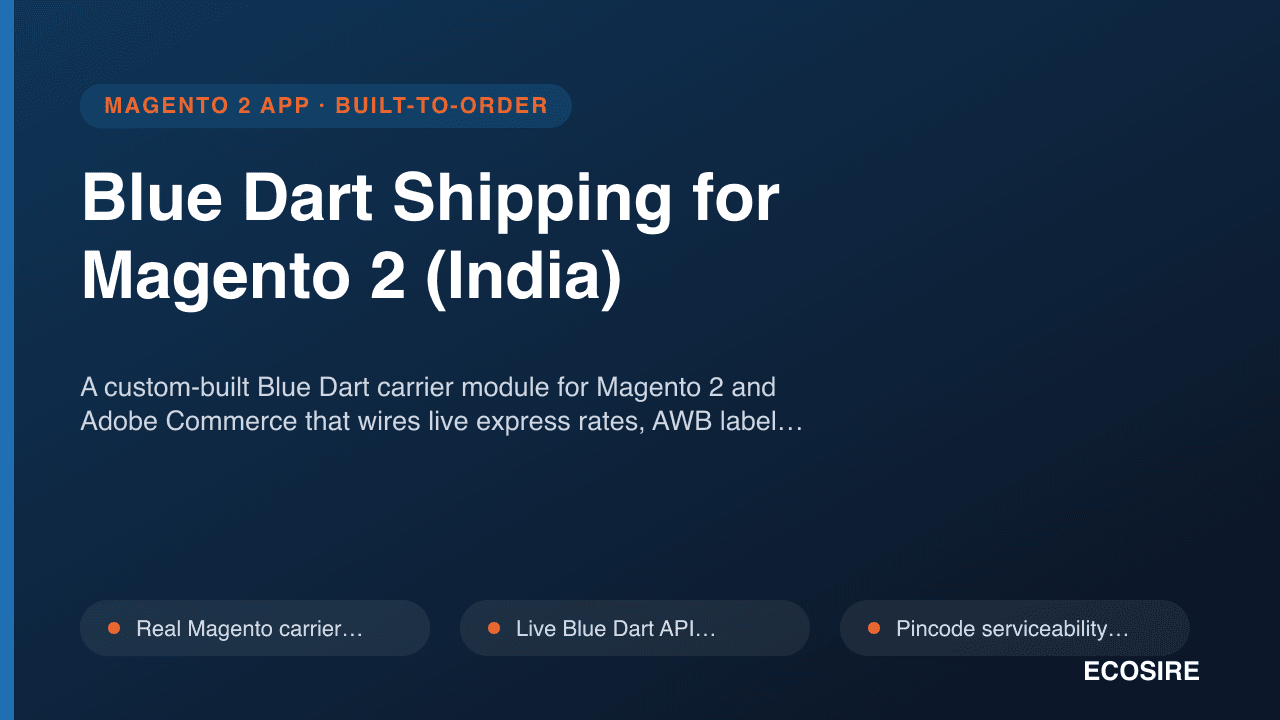 Blue Dart Shipping for Magento 2 (India)