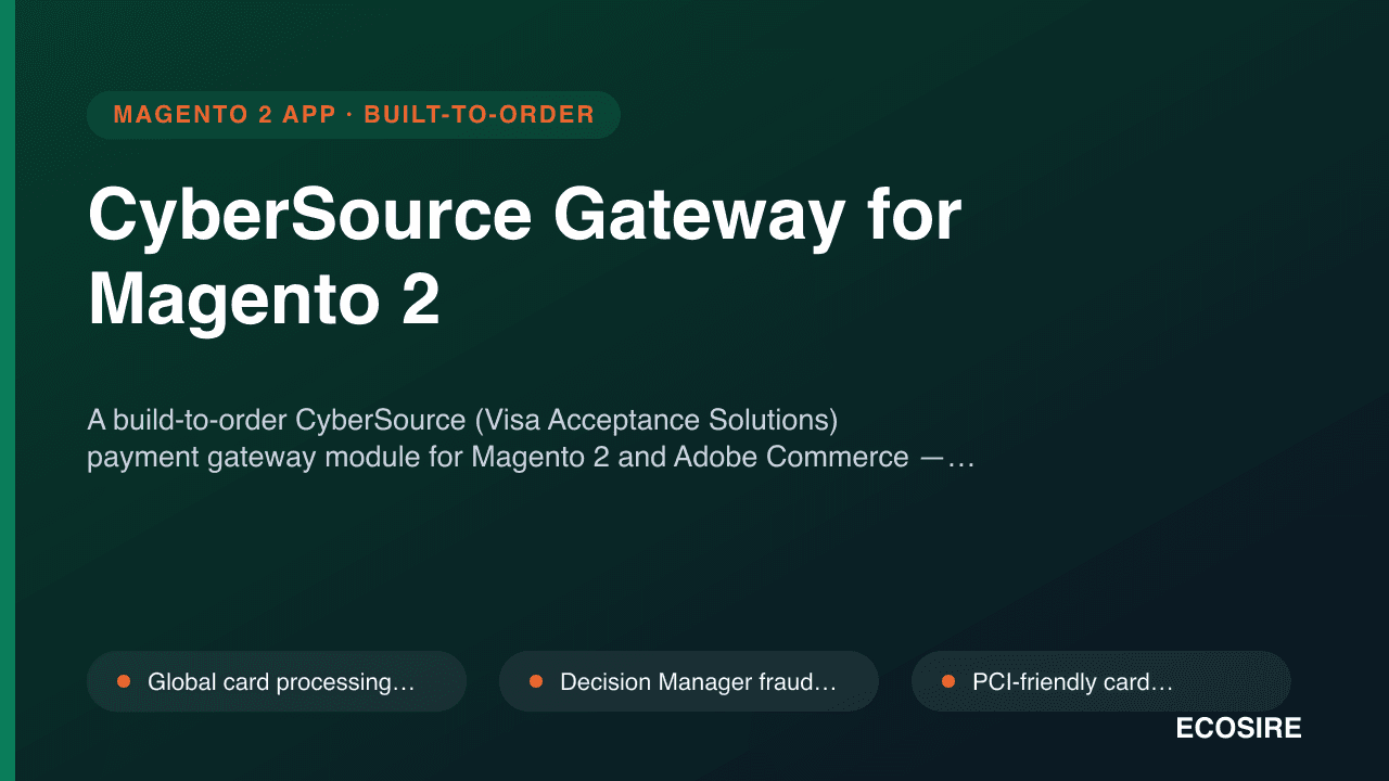 CyberSource Gateway for Magento 2