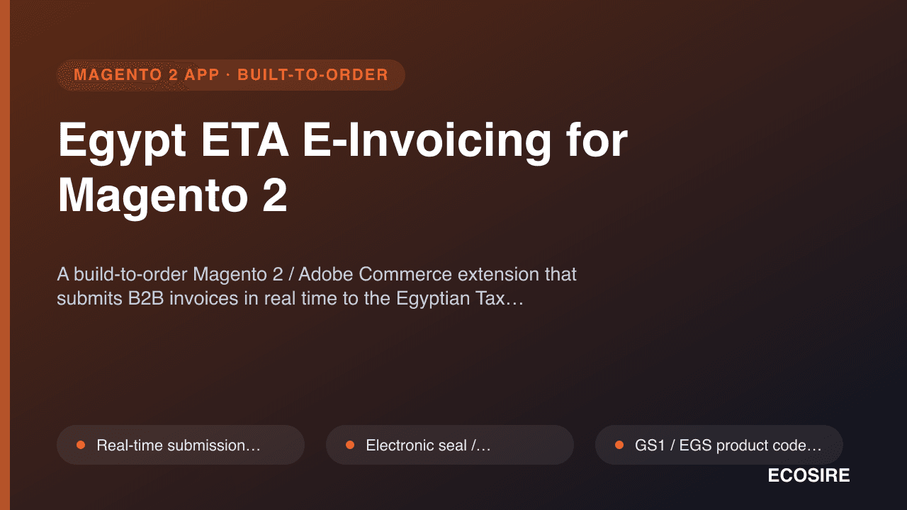 Egypt ETA E-Invoicing for Magento 2