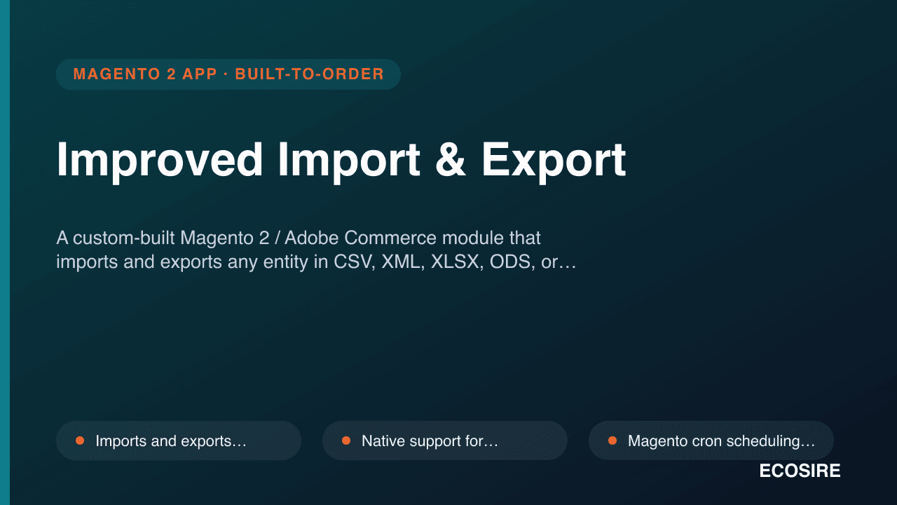 Improved Import & Export