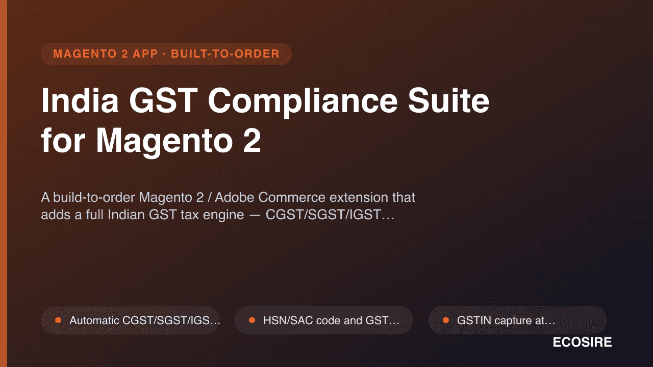 India GST Compliance Suite for Magento 2