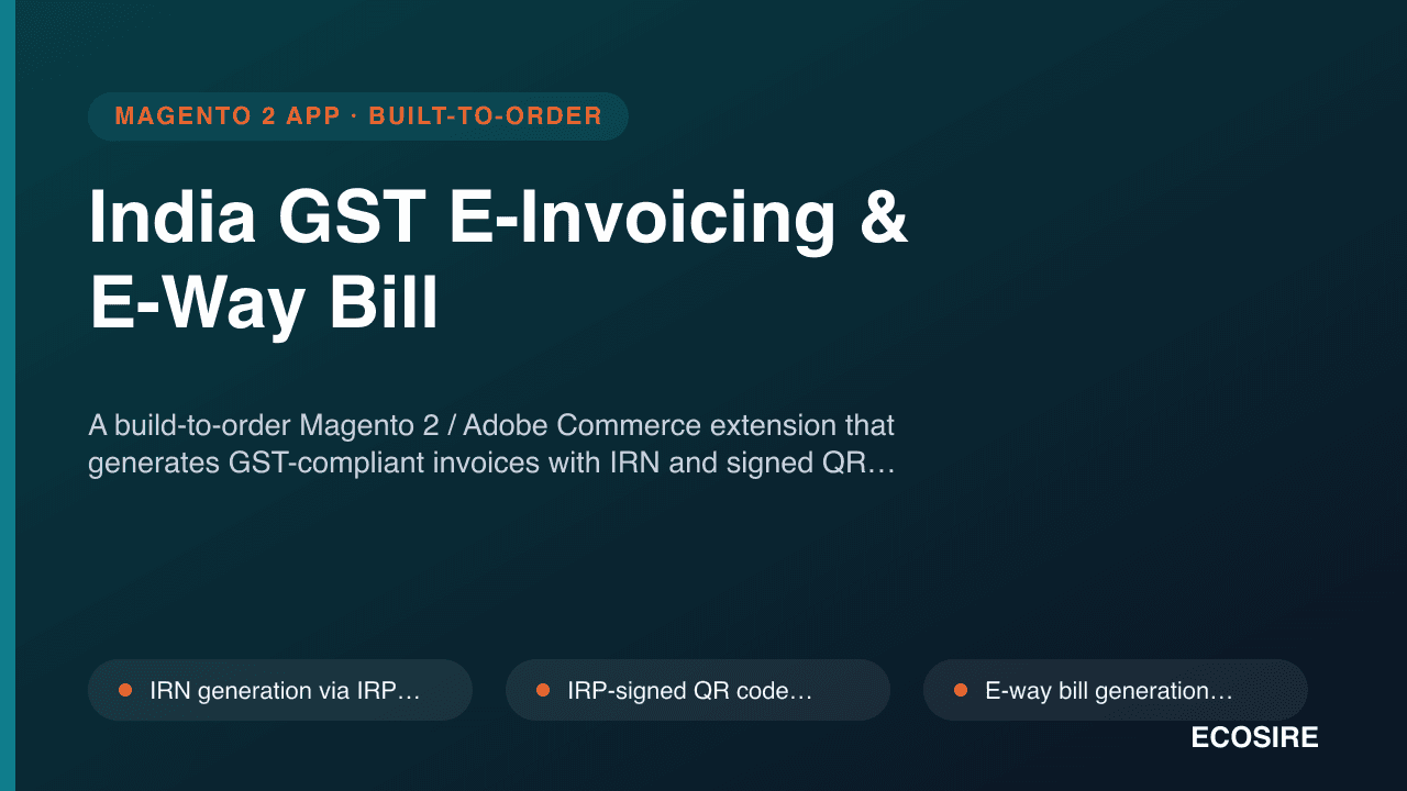 India GST E-Invoicing & E-Way Bill