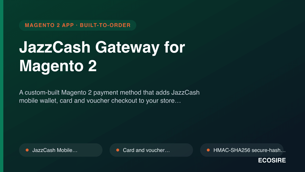 JazzCash Gateway for Magento 2