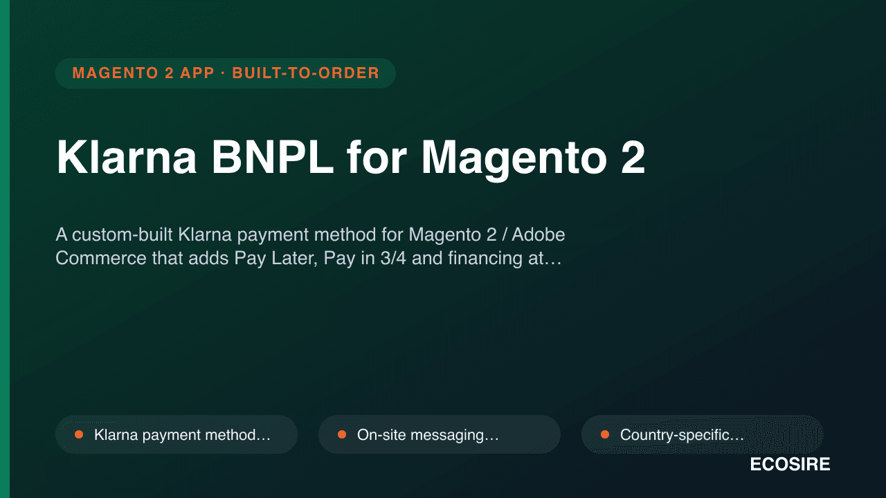 Klarna BNPL for Magento 2