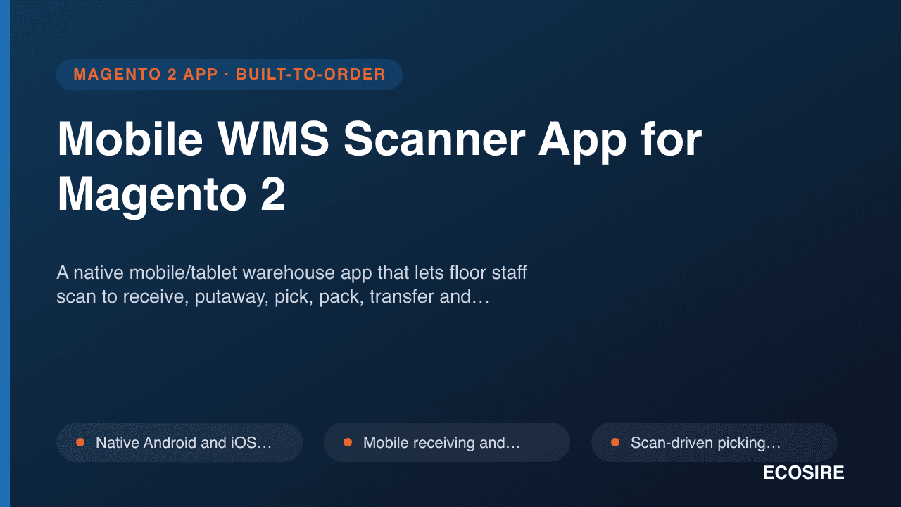 Mobile WMS Scanner App for Magento 2