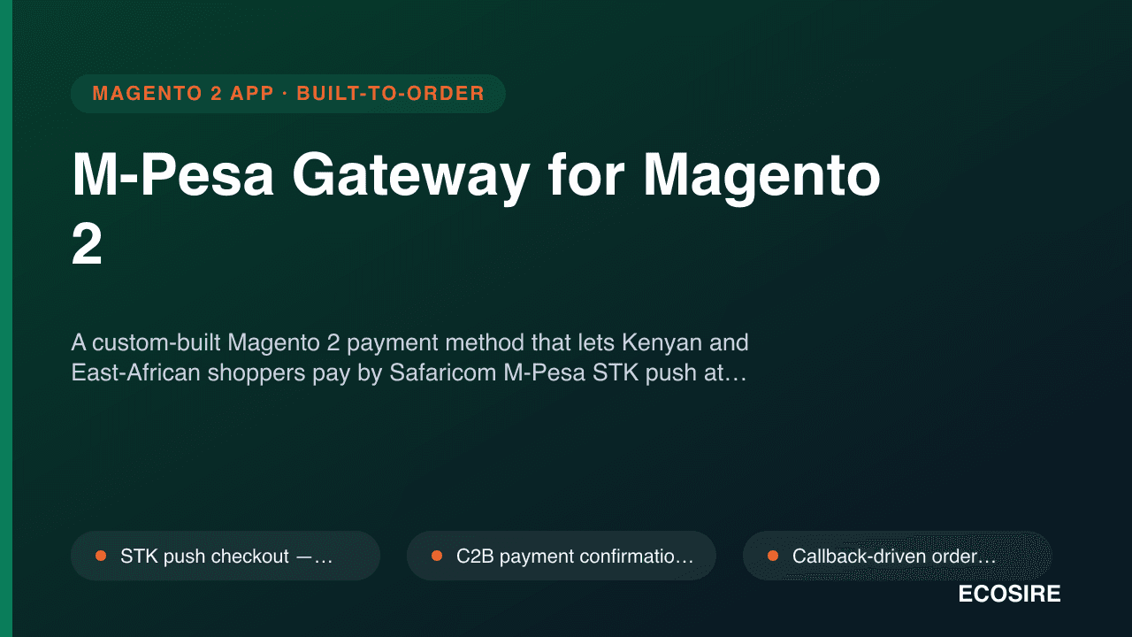 M-Pesa Gateway for Magento 2