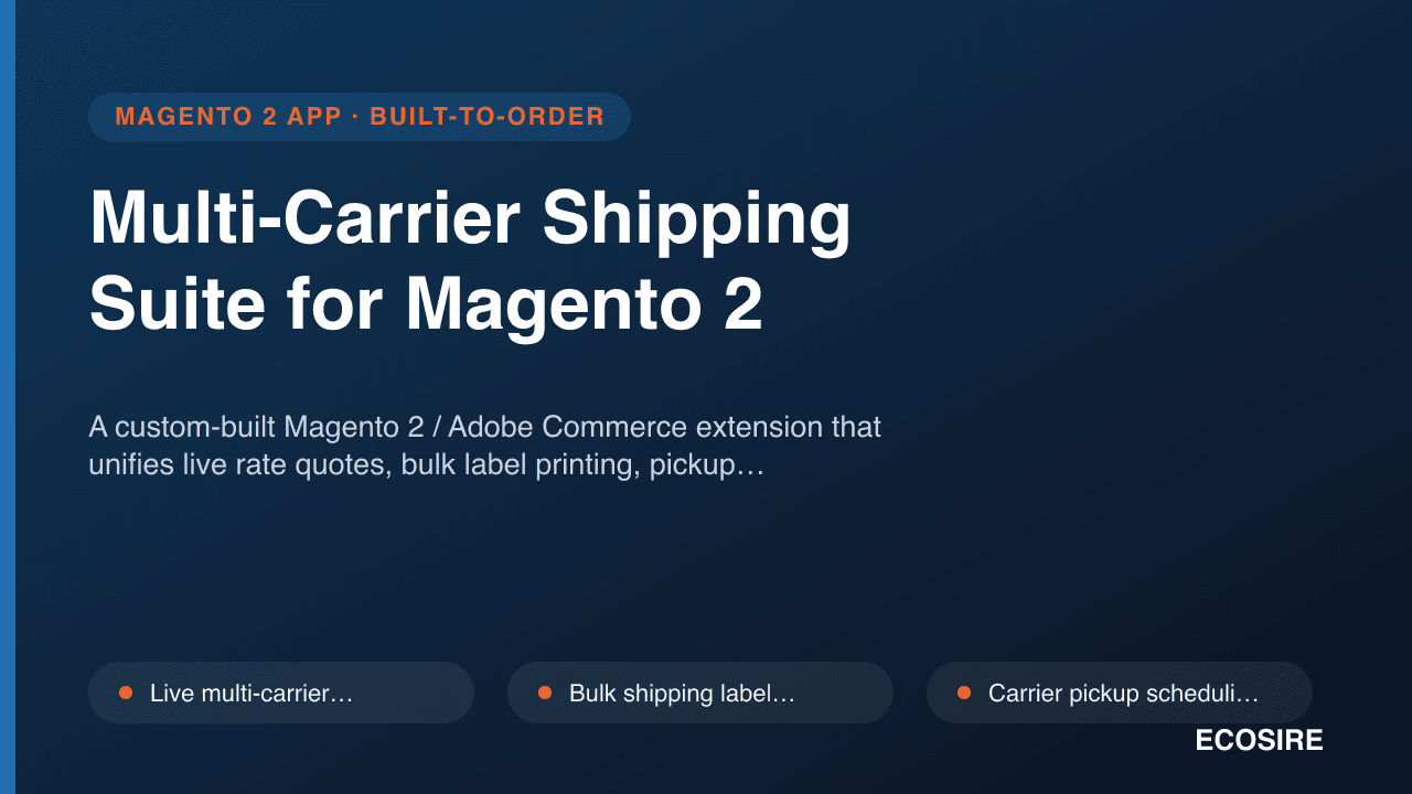 Multi-Carrier Shipping Suite for Magento 2