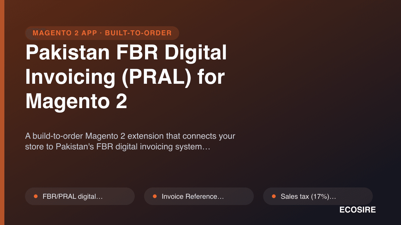 Pakistan FBR Digital Invoicing (PRAL) for Magento 2