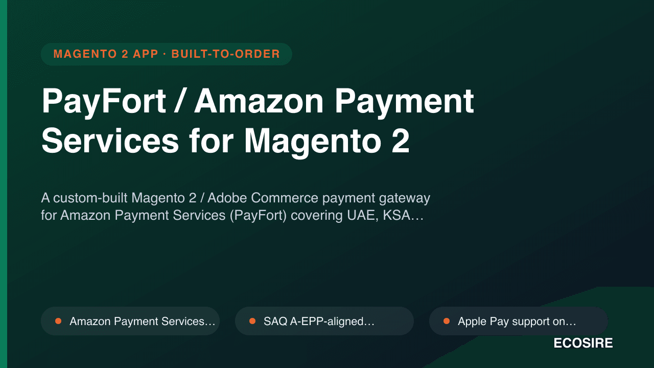 PayFort / Amazon Payment Services for Magento 2