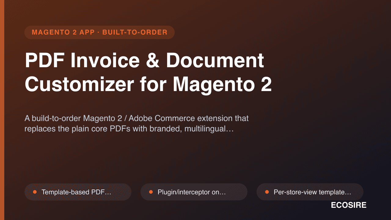 PDF Invoice & Document Customizer for Magento 2