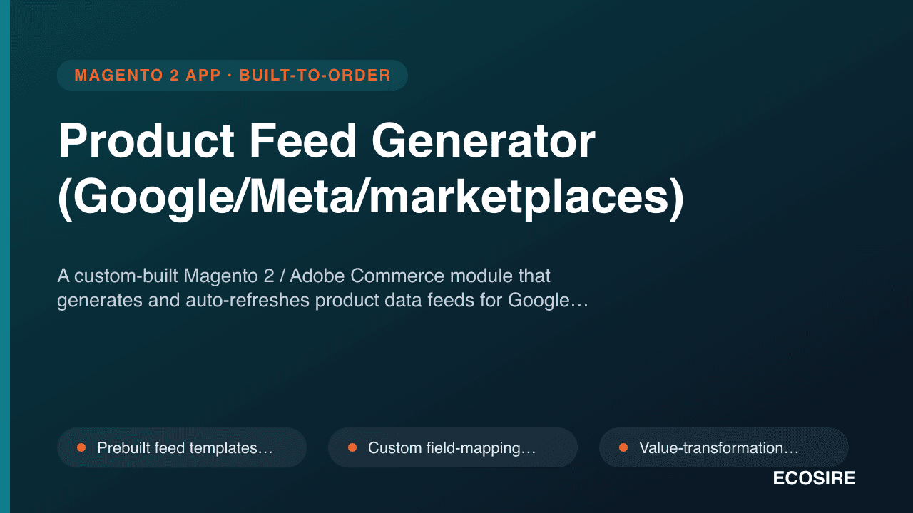 Product Feed Generator (Google/Meta/marketplaces)