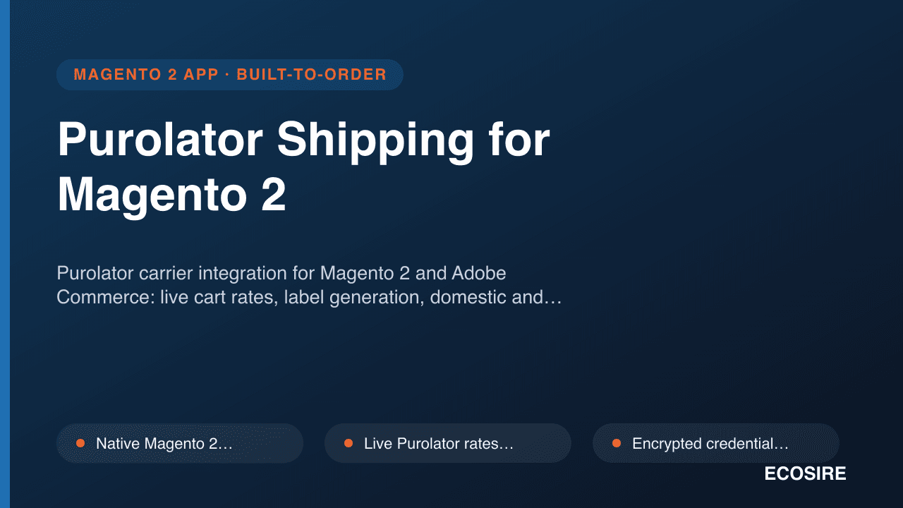 Purolator Shipping for Magento 2