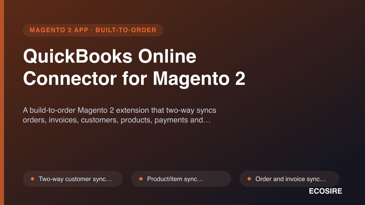 QuickBooks Online Connector for Magento 2