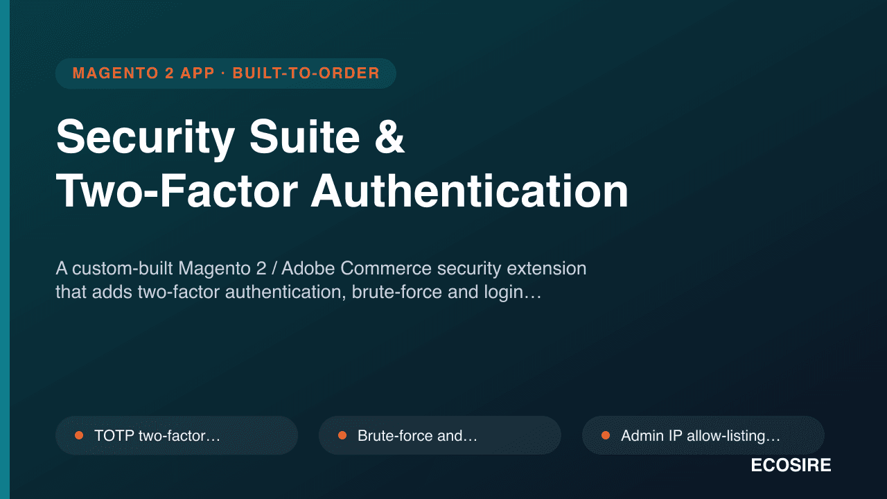 Security Suite & Two-Factor Authentication