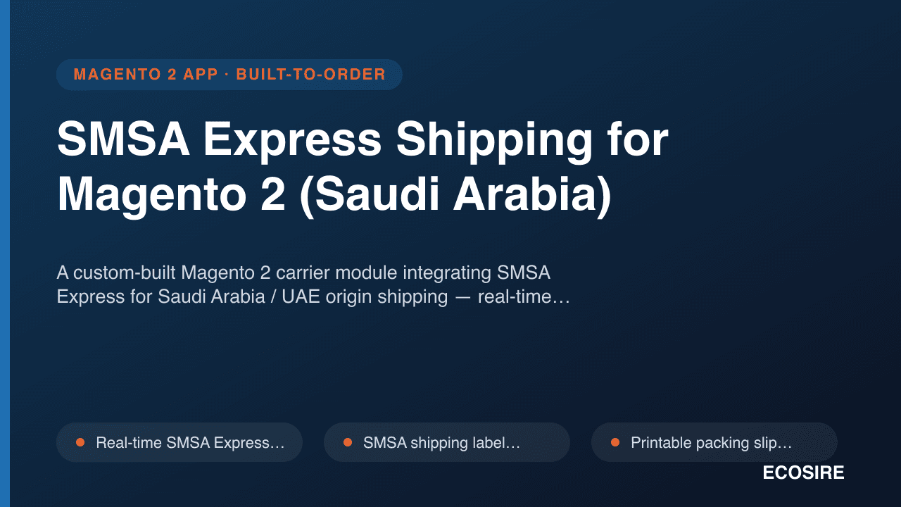 SMSA Express Shipping for Magento 2 (Saudi Arabia)