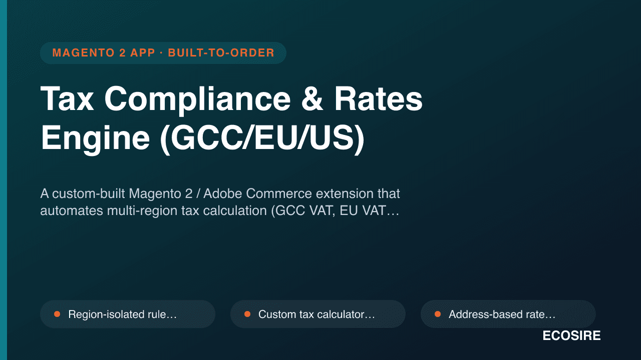 Tax Compliance & Rates Engine (GCC/EU/US)