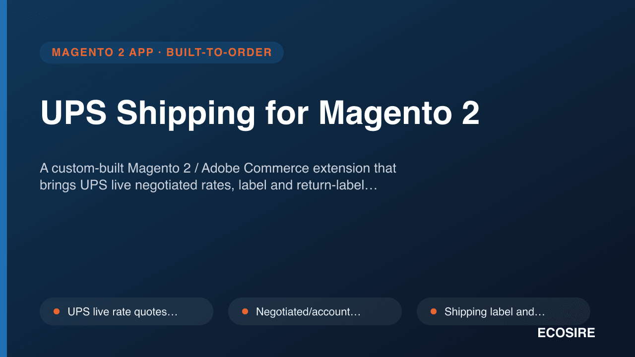 UPS Shipping for Magento 2