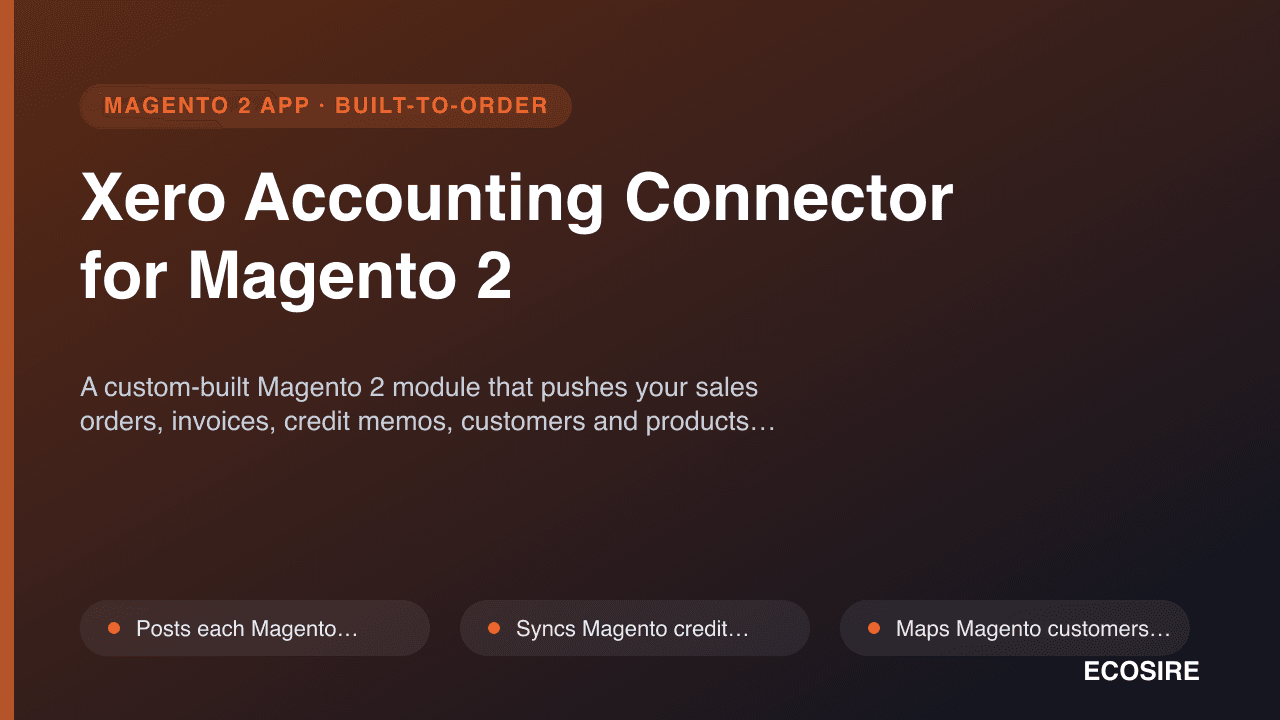Xero Accounting Connector for Magento 2