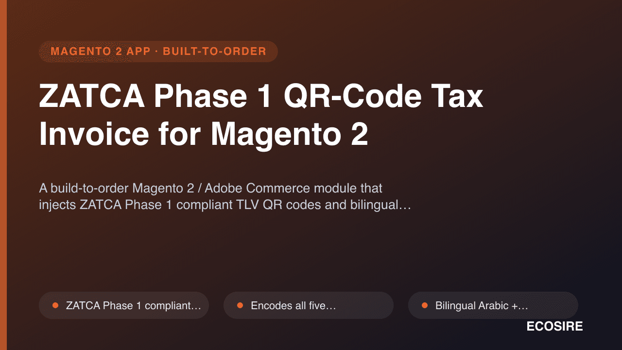 ZATCA Phase 1 QR-Code Tax Invoice for Magento 2