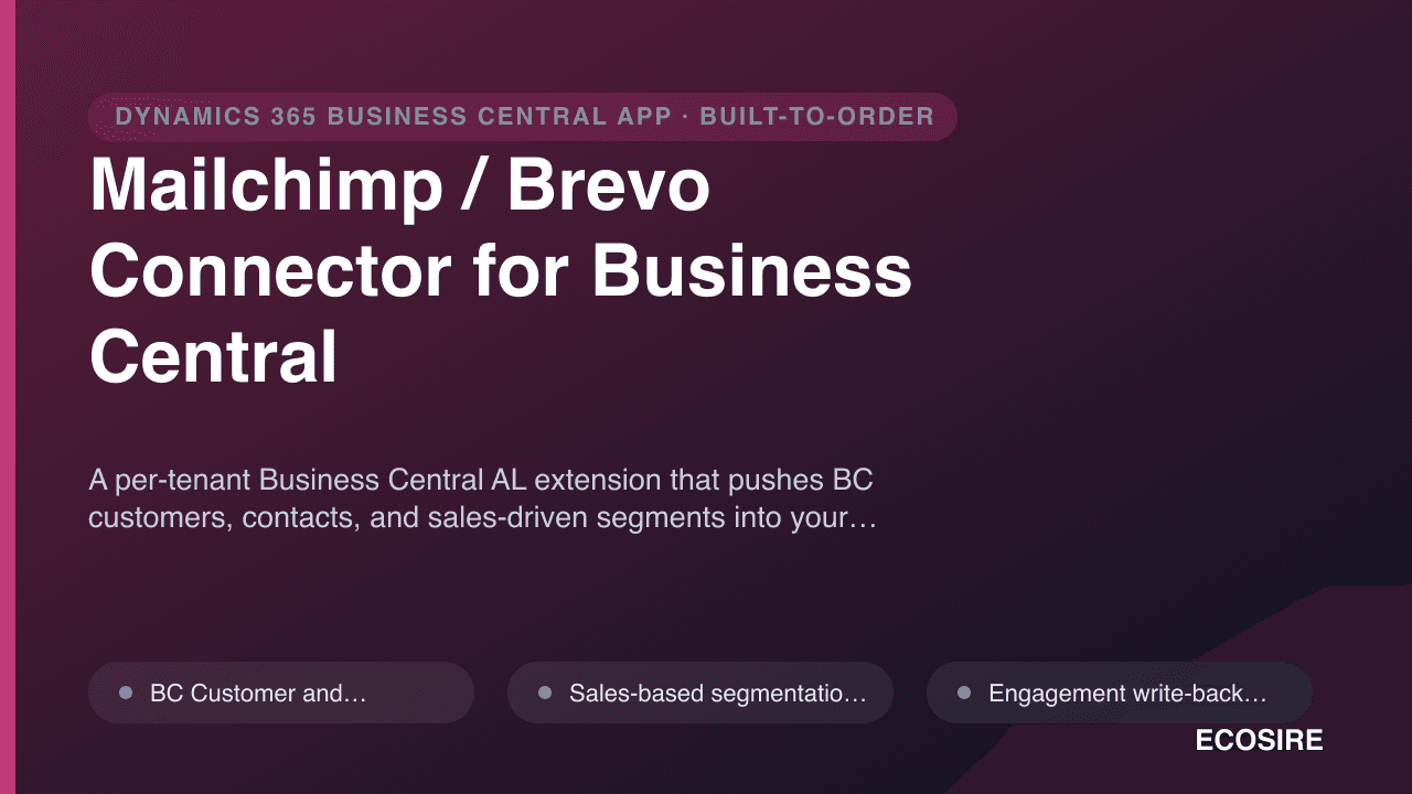 Mailchimp / Brevo Connector for Business Central