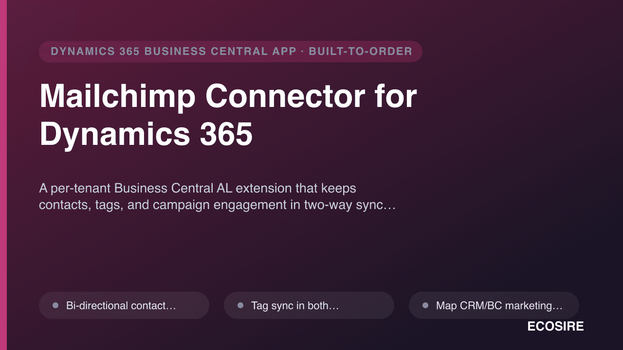 Mailchimp Connector for Dynamics 365
