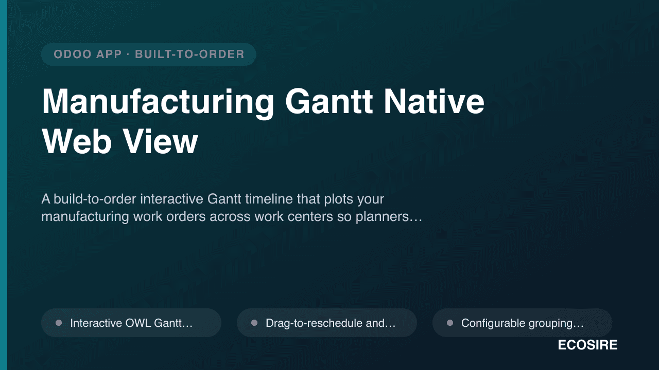 Manufacturing Gantt Native Web View