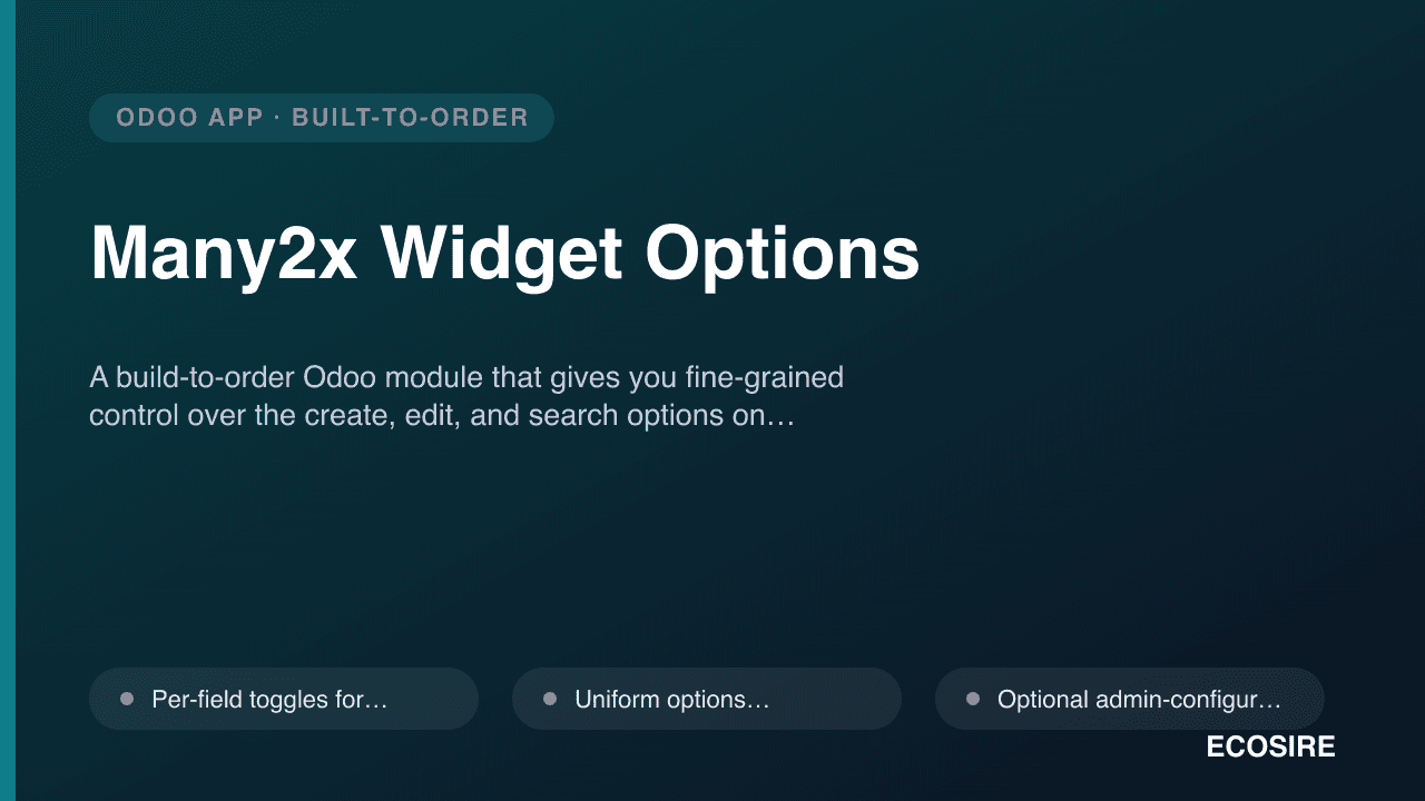 Many2x Widget Options