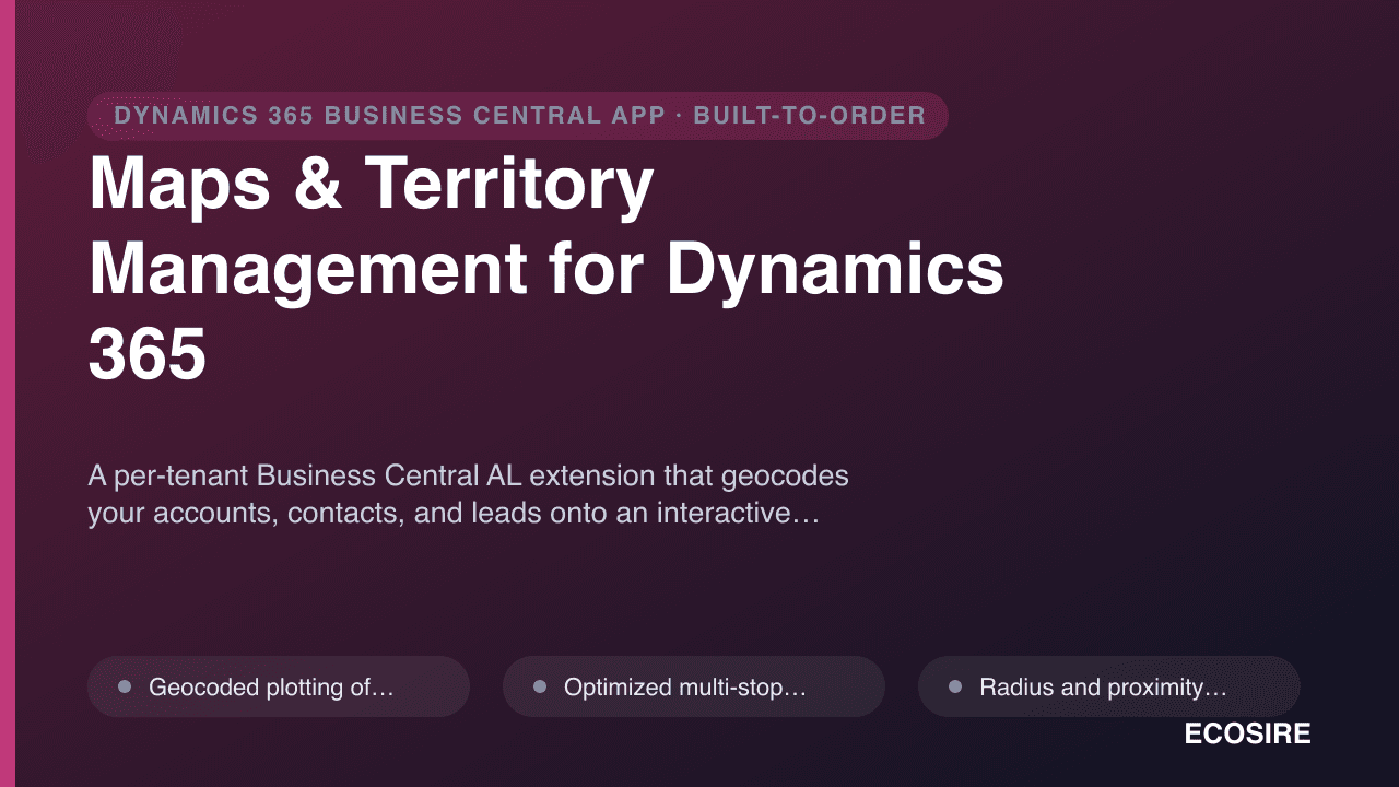 Maps & Territory Management for Dynamics 365