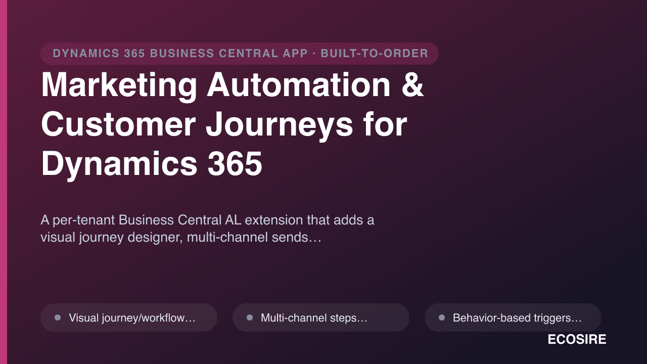 Marketing Automation & Customer Journeys for Dynamics 365