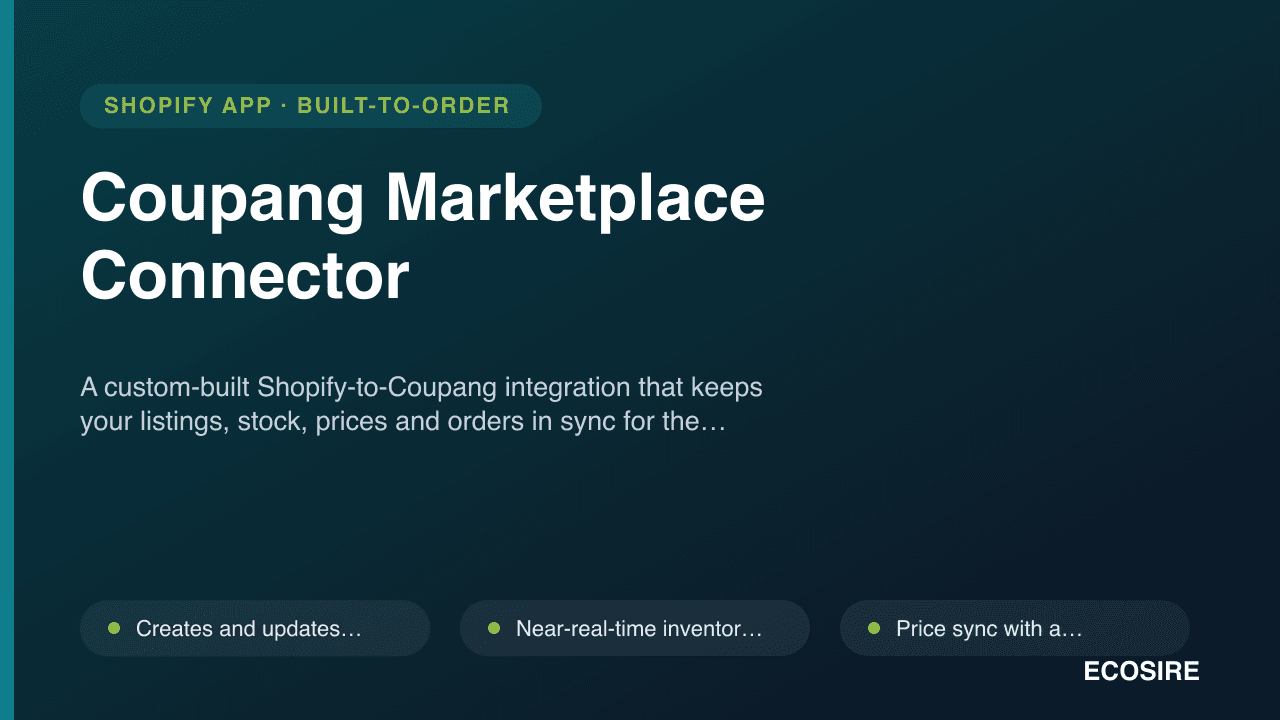 Coupang Marketplace Connector