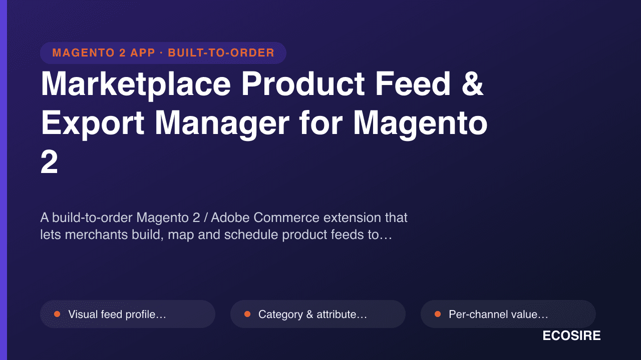 Marketplace Product Feed & Export Manager for Magento 2