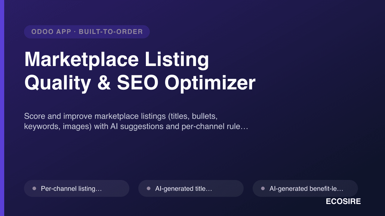 Marketplace Listing Quality & SEO Optimizer