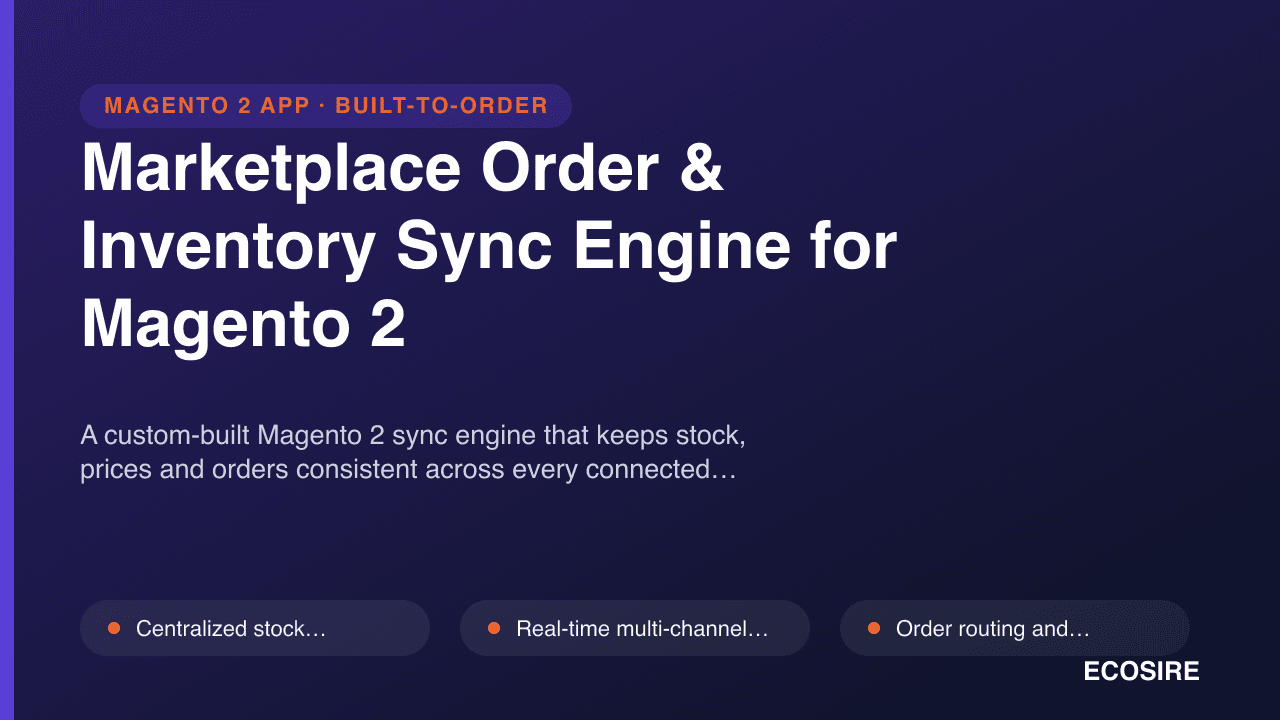 Marketplace Order & Inventory Sync Engine for Magento 2