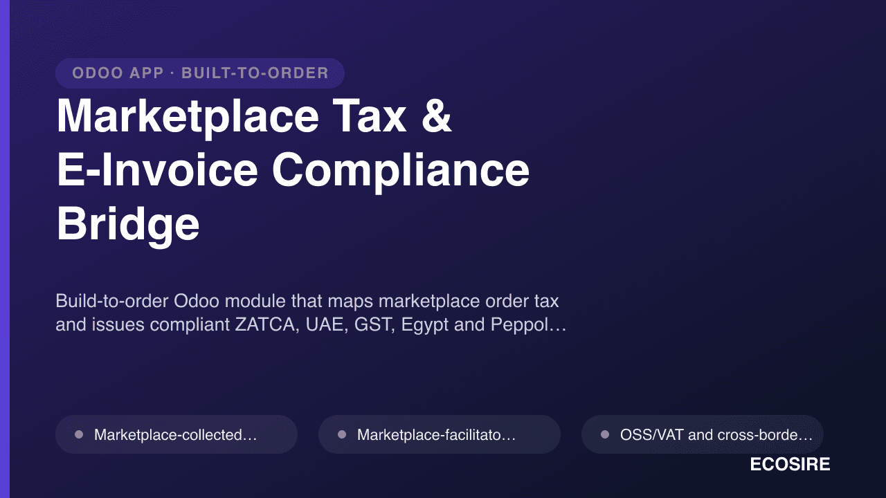 Marketplace Tax & E-Invoice Compliance Bridge