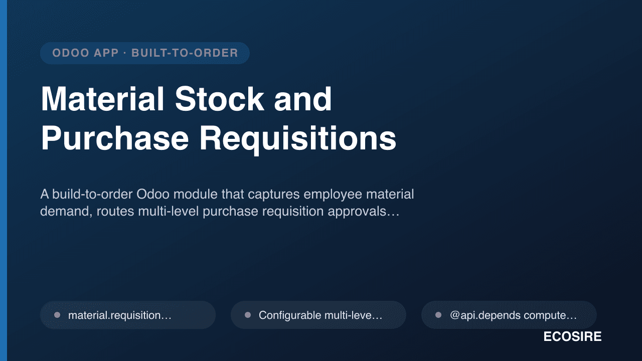 Material Stock and Purchase Requisitions