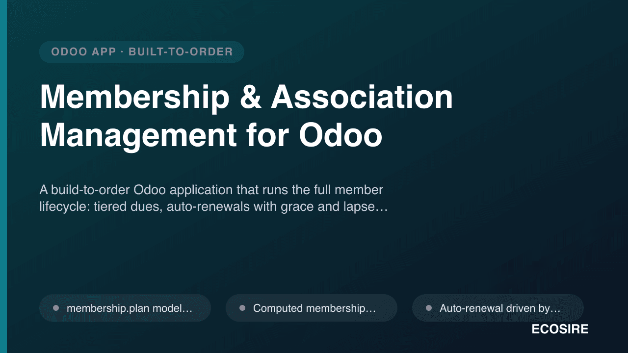 Membership & Association Management for Odoo