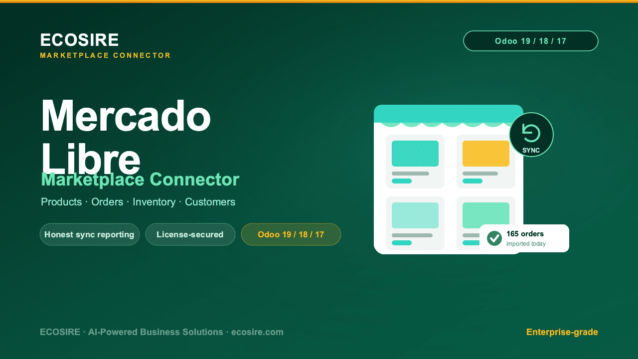 Mercado Libre Store Management — Comprehensive Mercado Libre Store Management for Odoo 19