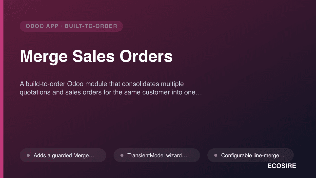 Merge Sales Orders