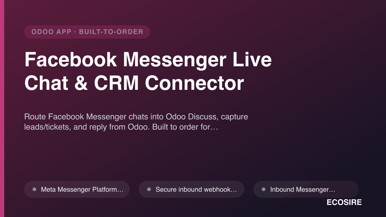 Facebook Messenger Live Chat & CRM Connector
