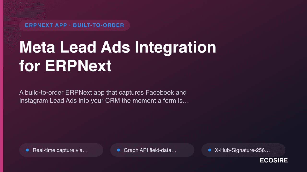 Meta Lead Ads Integration for ERPNext