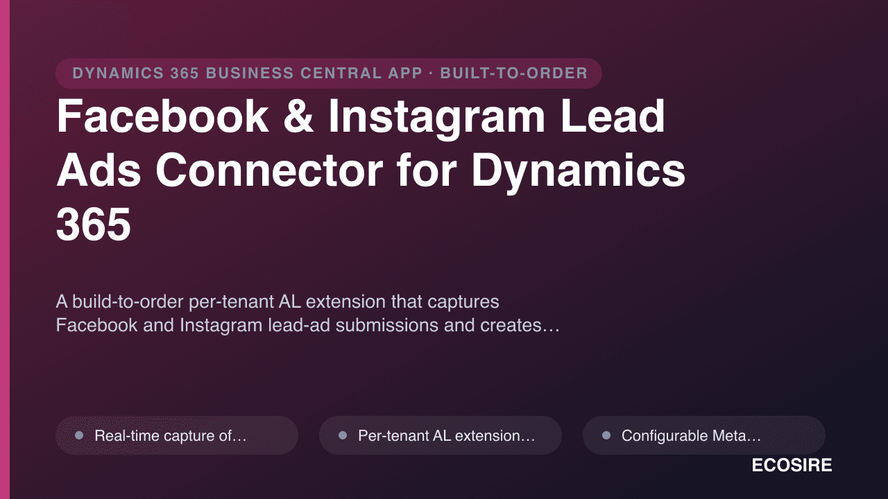 Facebook & Instagram Lead Ads Connector for Dynamics 365
